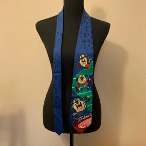 Looney Tunes Tasmanian Devil Vintage Football Necktie